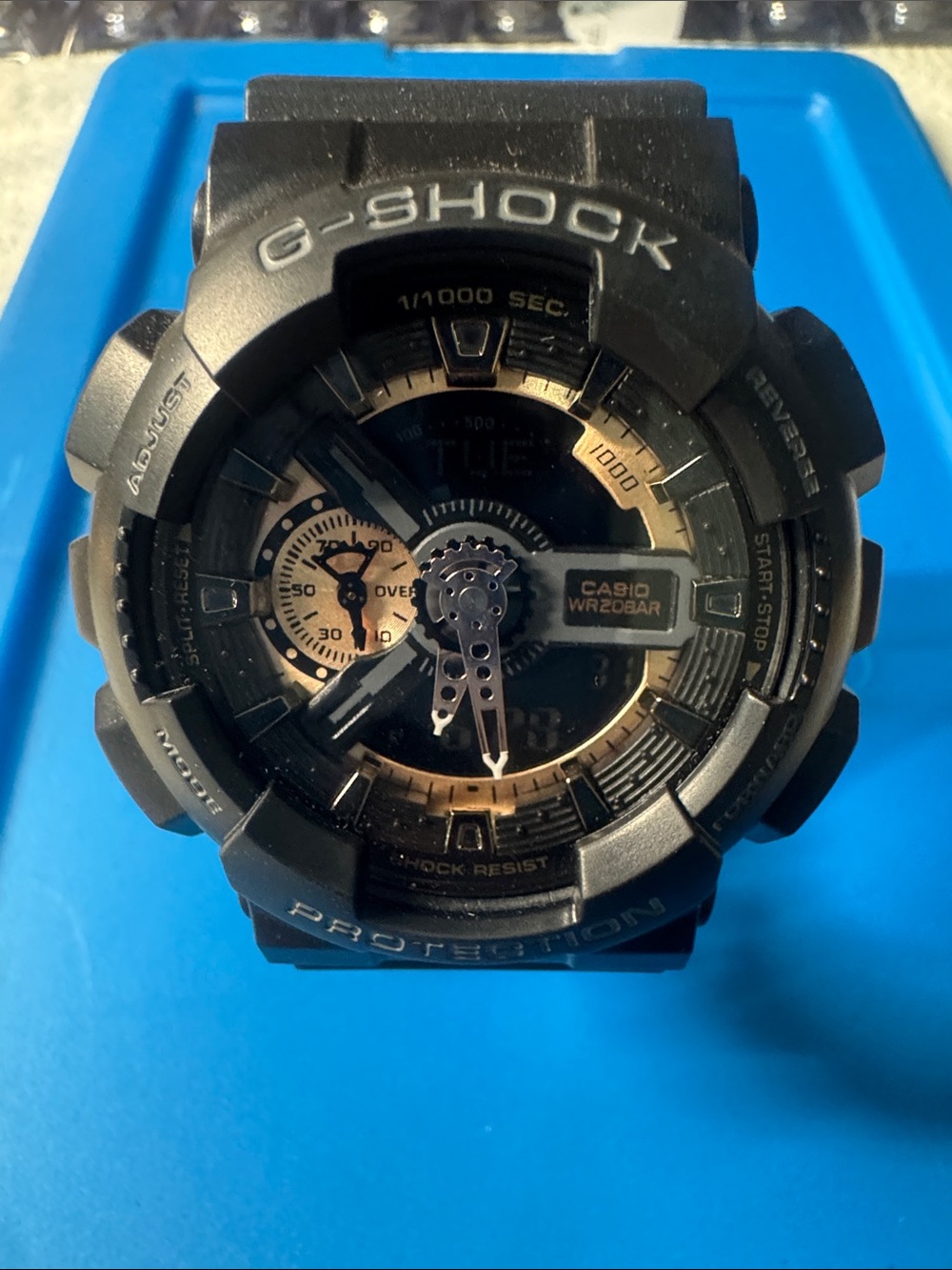 Casio G-Shock Black and Gold Dial Sport Watch